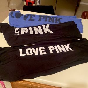 PINK VS BUNDLE 3 pairs of size M (fit large) yoga pants